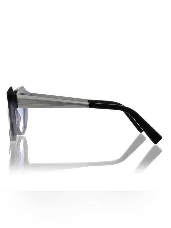 Kirk & Kirk Elise Cat Eye Sunglasses 54mm Handmade Italy. Color = Jet